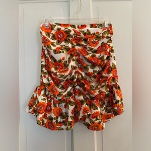 Cider Size XS Ruffled Floral Mini Skirt